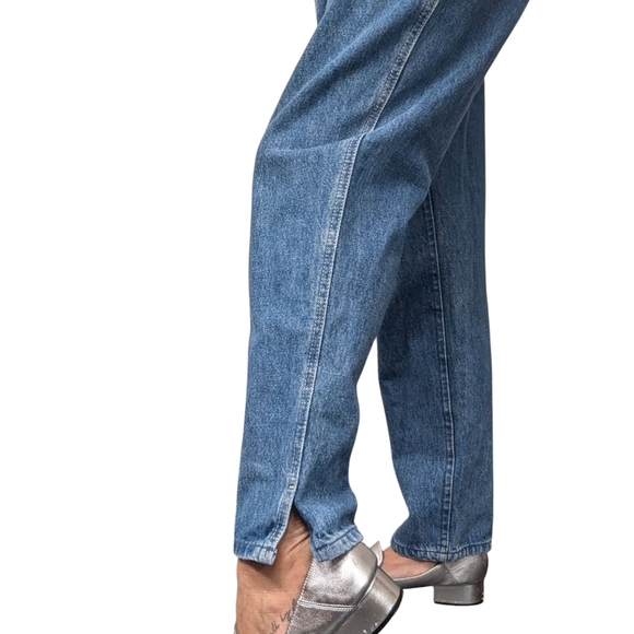 Vintage Lee Mom Jeans High Waisted Tapered Leg 100% Cotton Denim USA 11 - Picture 7 of 14